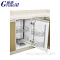 Luxury Kitchen Magic Corner Pull Out Basket Kitchen Storage Cabinet and Pantry Organizers Iron Steel in Cabinets Folding Gruwill